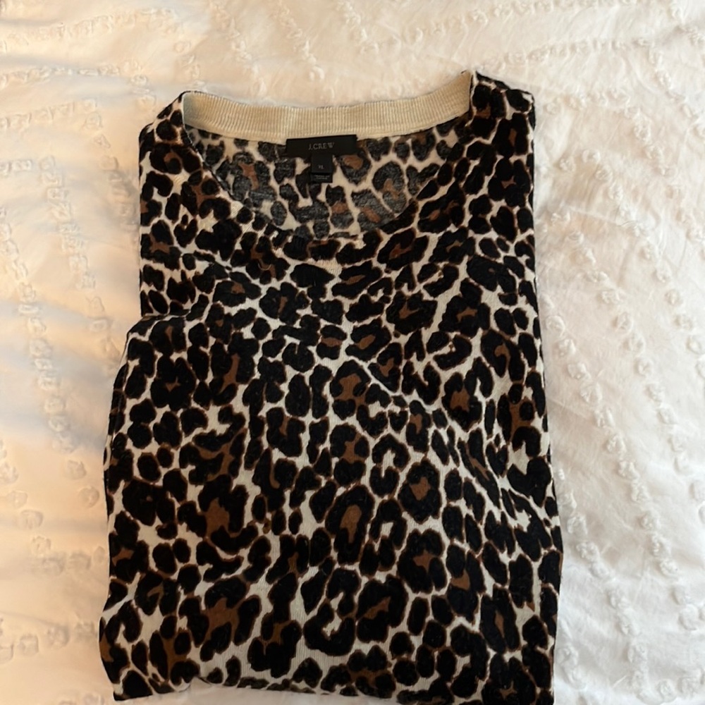 JCrew Animal Print sweater